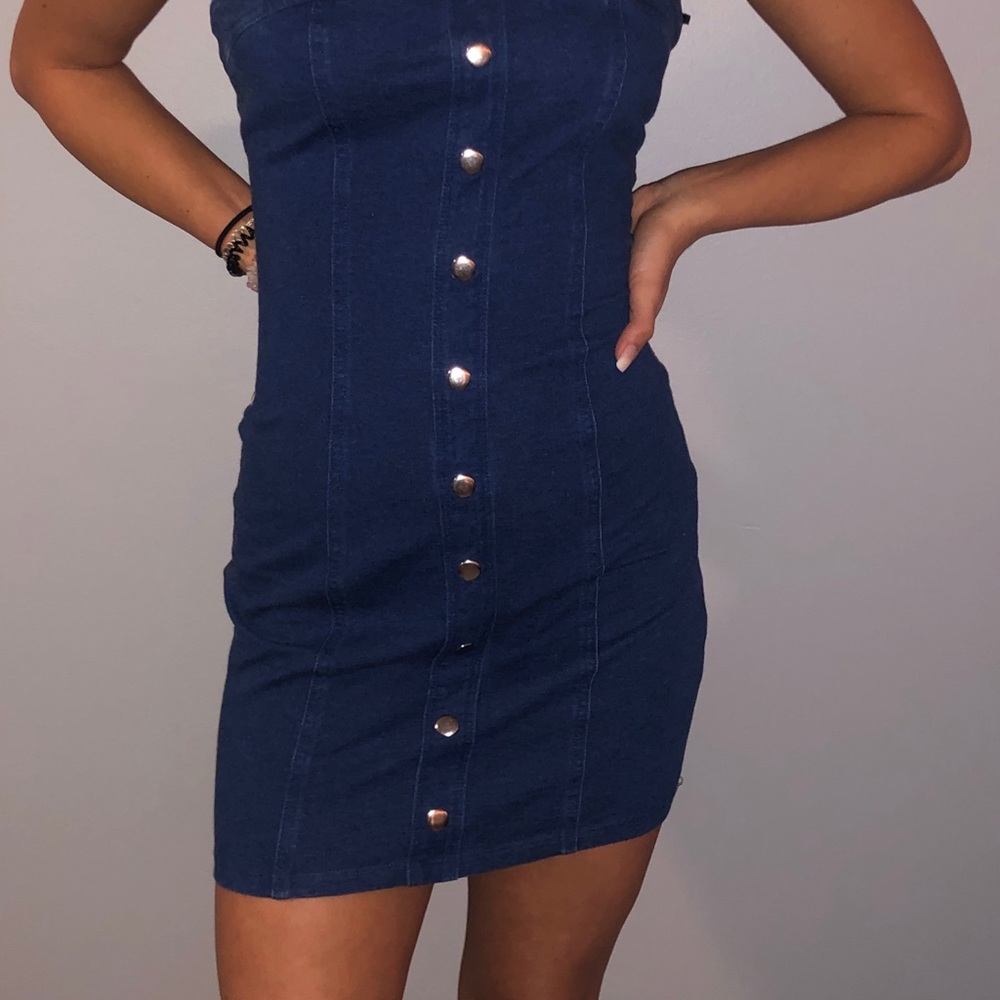 Strapless jean dress 💙
